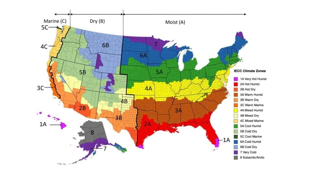 IECC climate zones