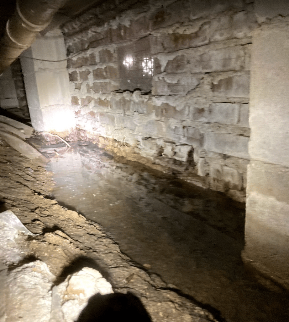 water in crawl space