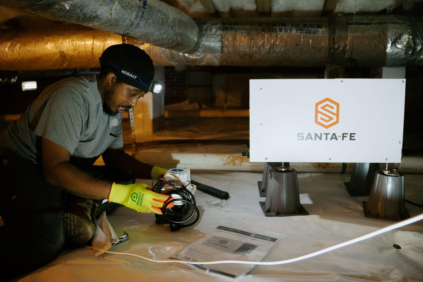 Materials going in on a Crawlspace Medic job.