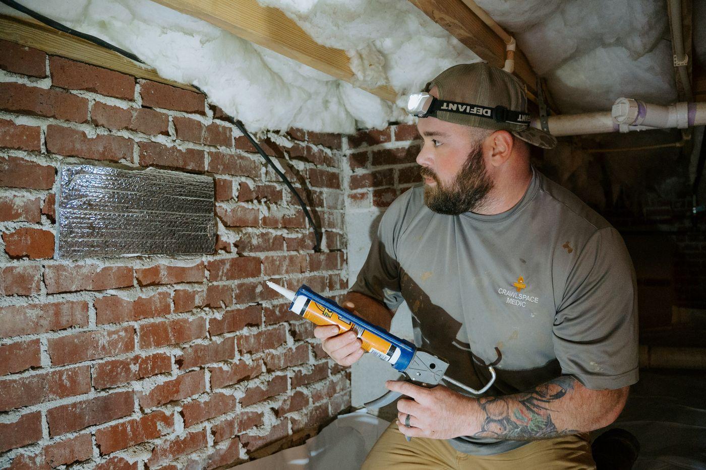 Materials going in on a Crawlspace Medic job.