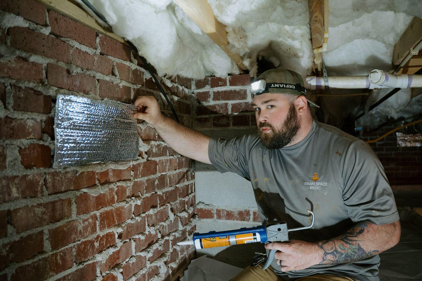 Materials going in on a Crawlspace Medic job.