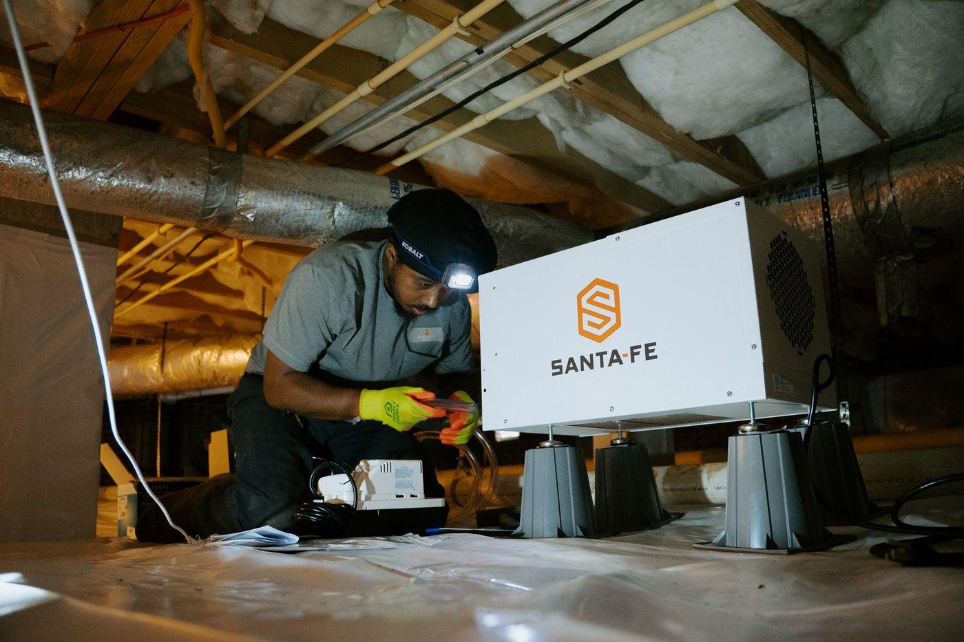 Materials going in on a Crawlspace Medic job.