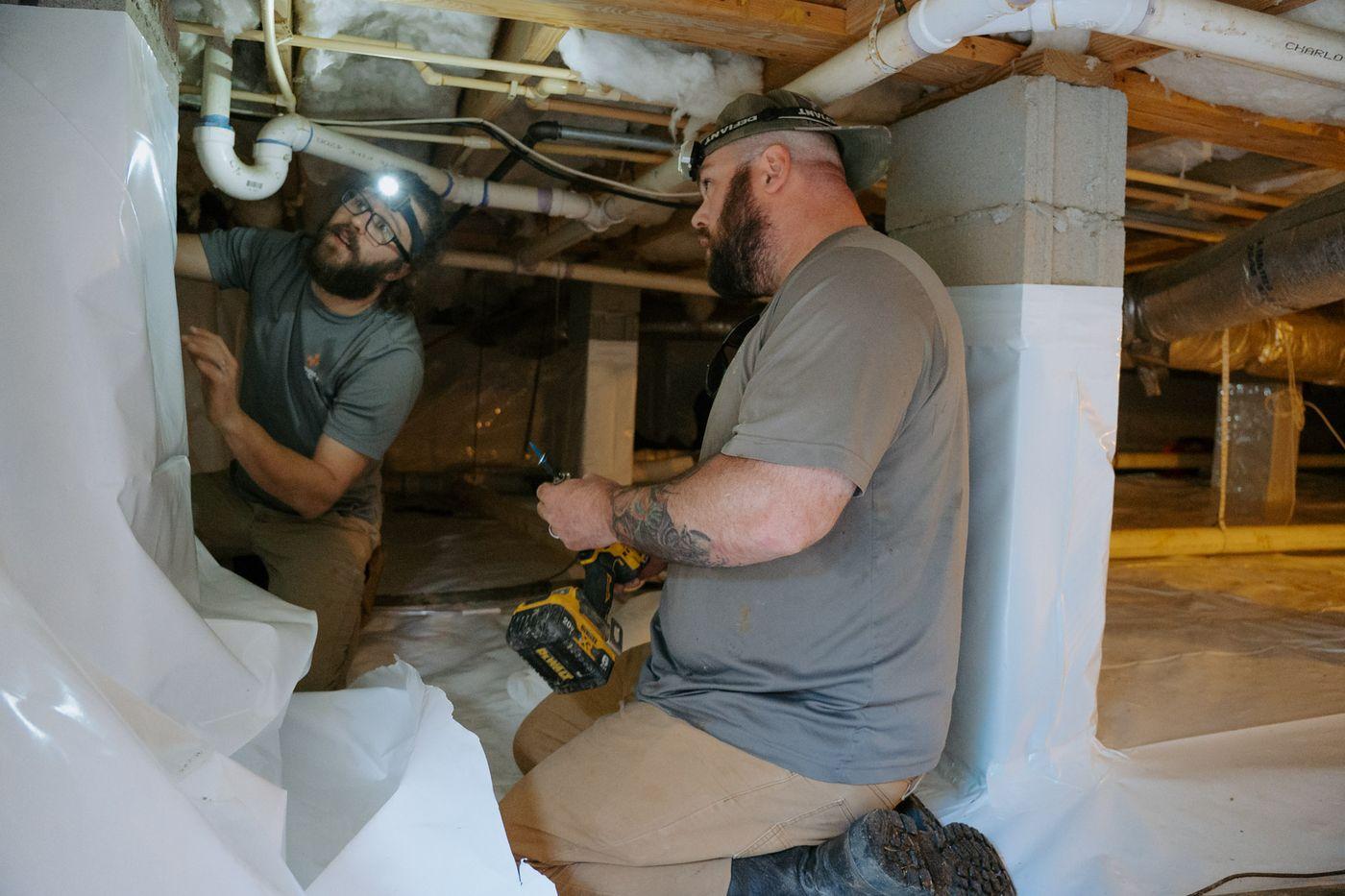 Materials going in on a Crawlspace Medic job.