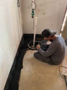basement sump pump pit installation