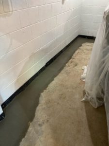 basement drain covered