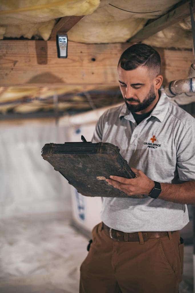 crawl space inspector doing a free inspection in augusta, georgia