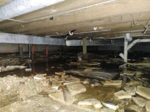water issues in a crawl space