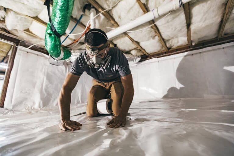 Crawl space encapsulation in Evansville home