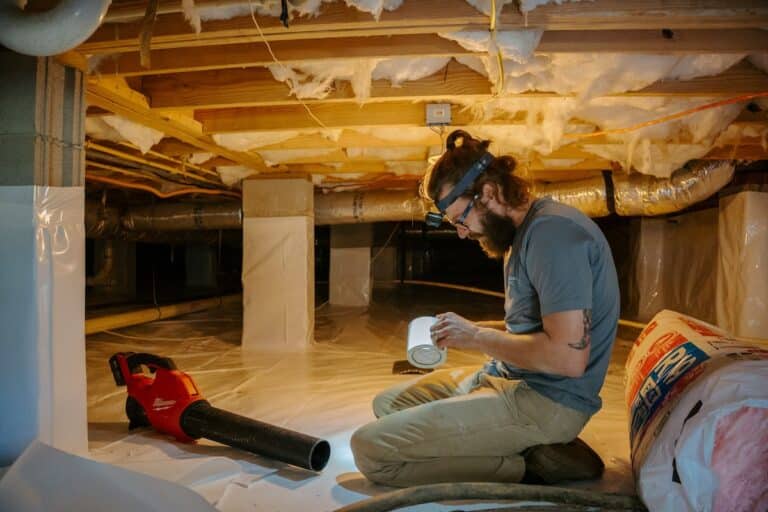 Crawl space encapsulation in Oak Hill home