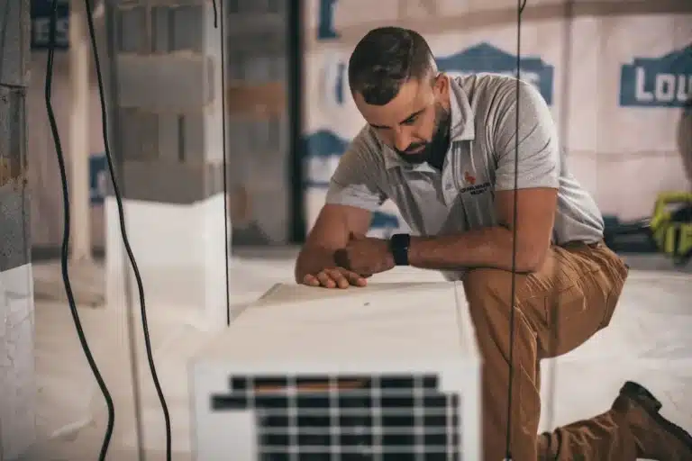 Commercial-grade crawl space dehumidifier installed during encapsulation